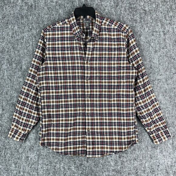 Eddie Bauer Shirt Medium Mens Plaid‎ Flannel Career Everyday Button-Down Relaxed - Picture 1 of 12